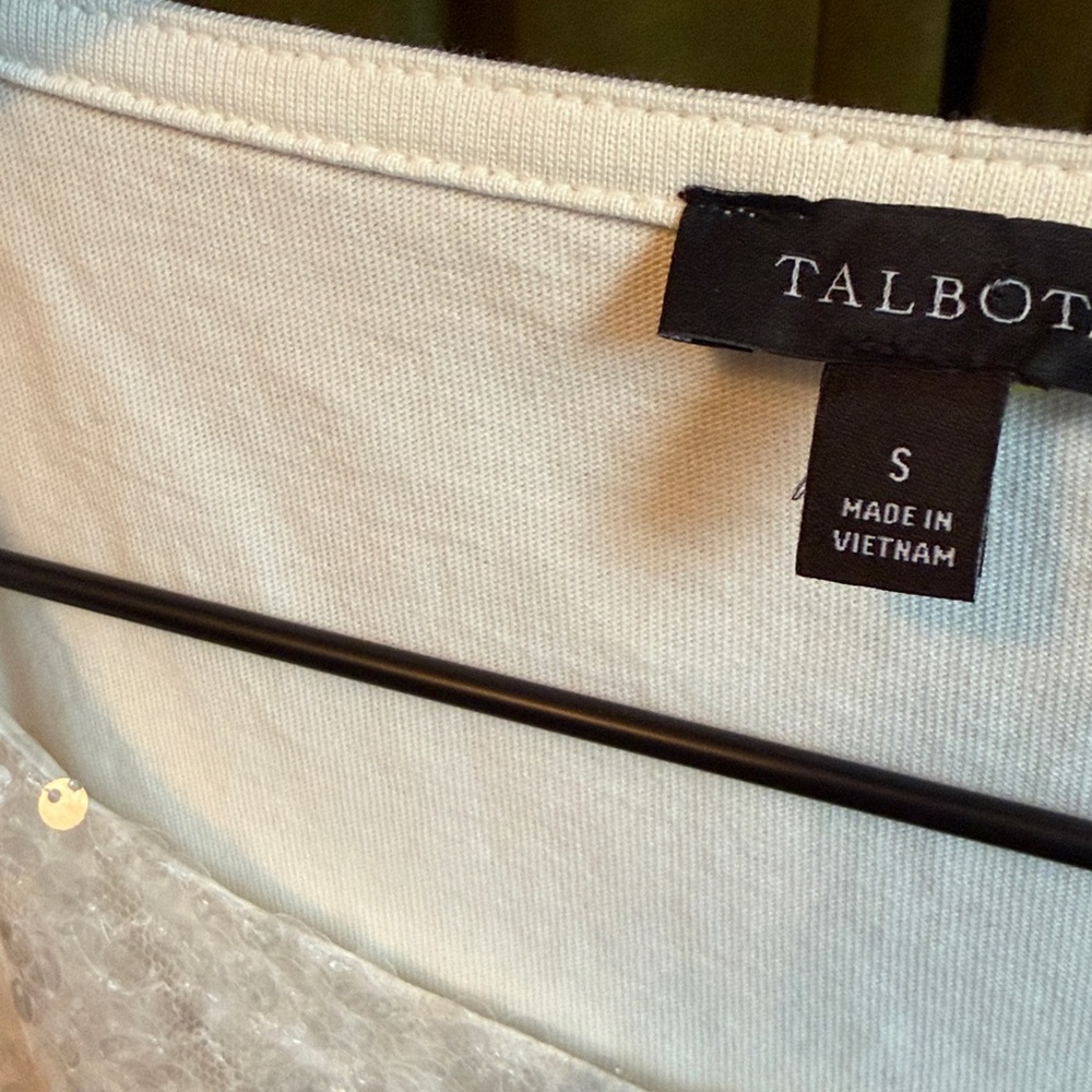Talbots Sequin Tank Blouse Small - image 3
